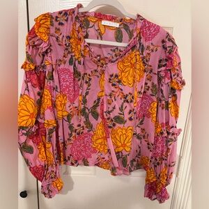 Floral Ruffle Blouse